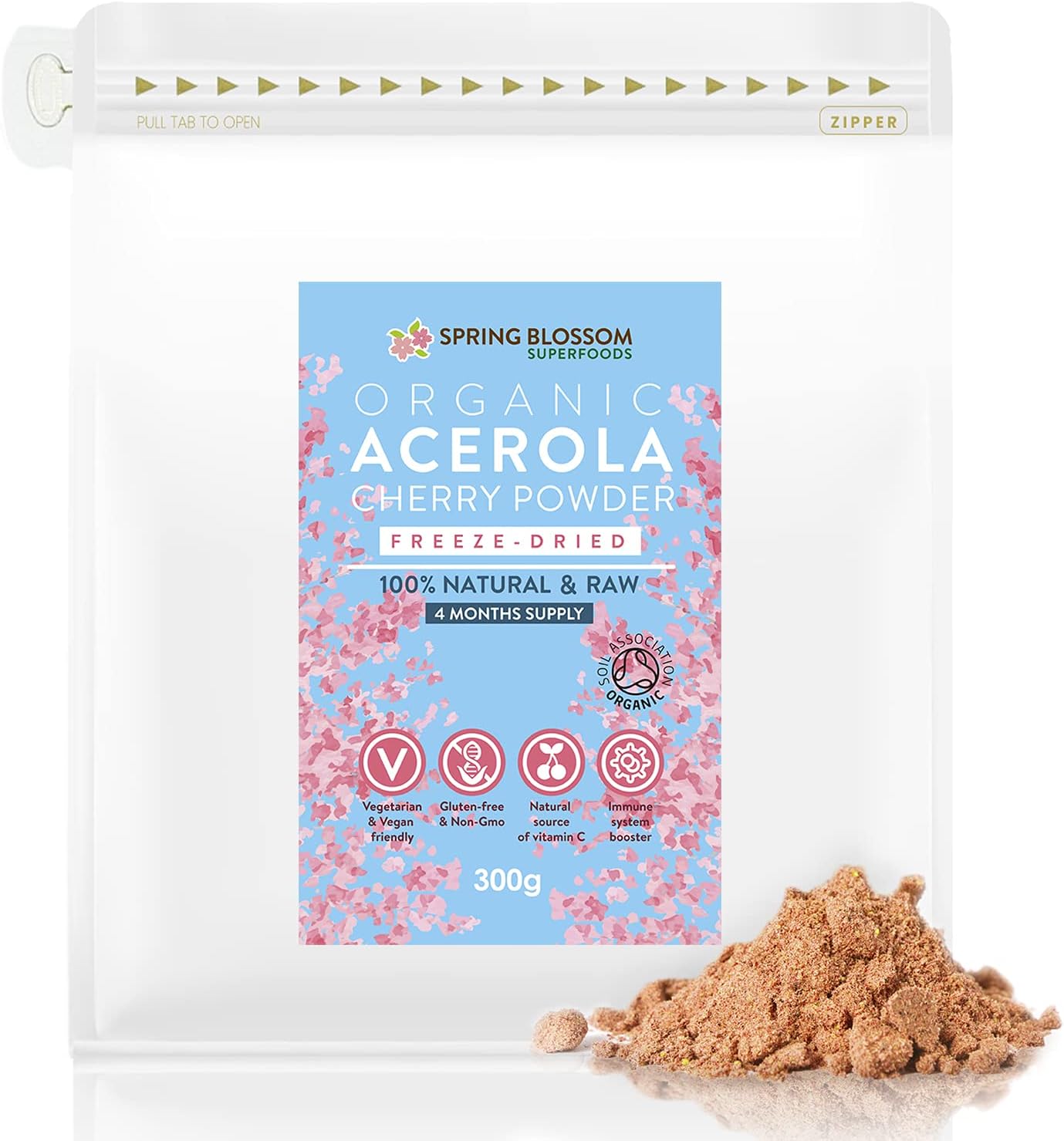 300g Organic Acerola Cherry Powder FreezeDried 100 Natural Vitamin C