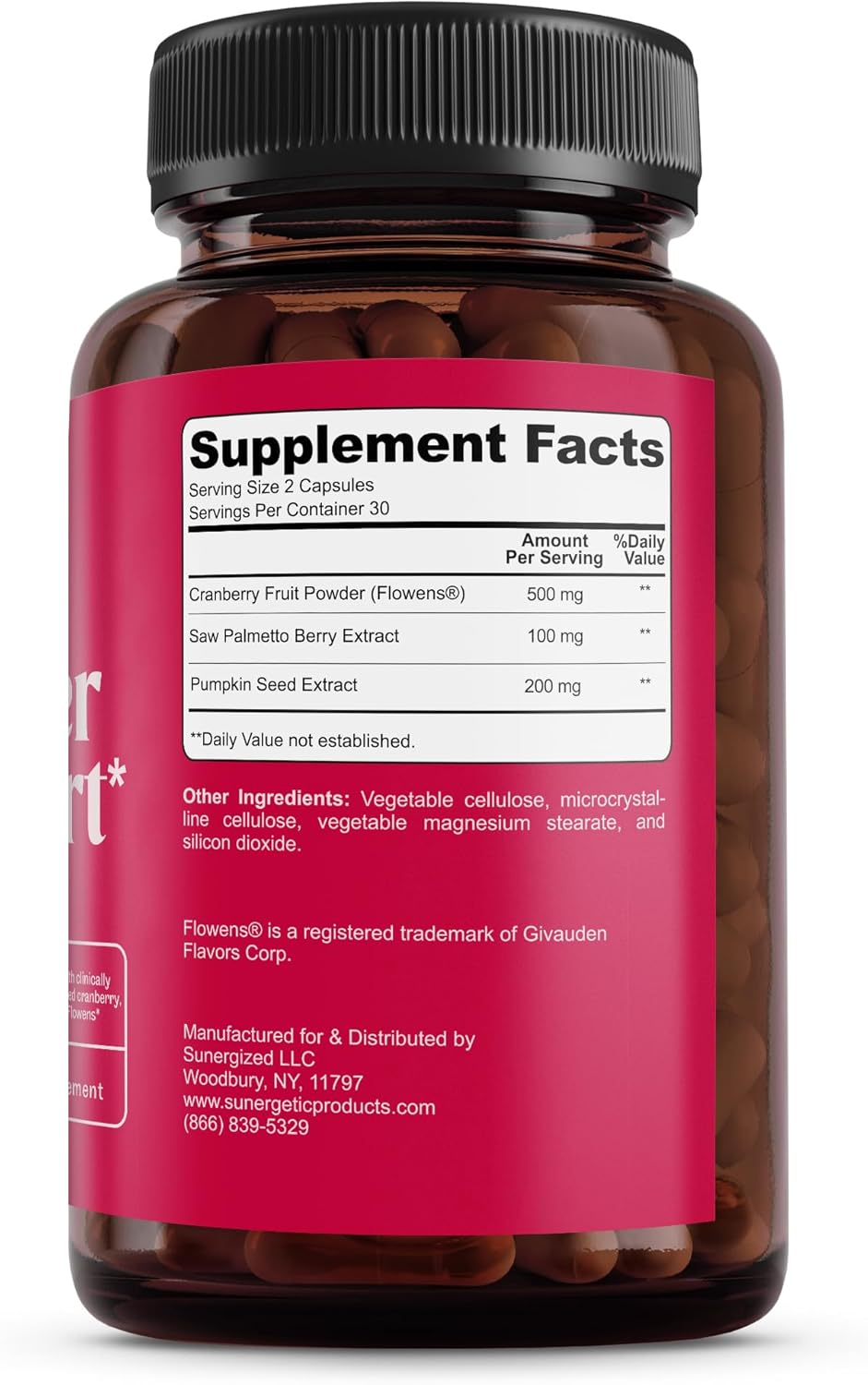 Premium Bladder Support Supplement – Bladder Control Supplement for Occasional Urinary Urgency, Frequency & Leakage – With Clinically Studied Cranberry, Pumpkin & Saw Palmetto - 60 Capsules - Image 8