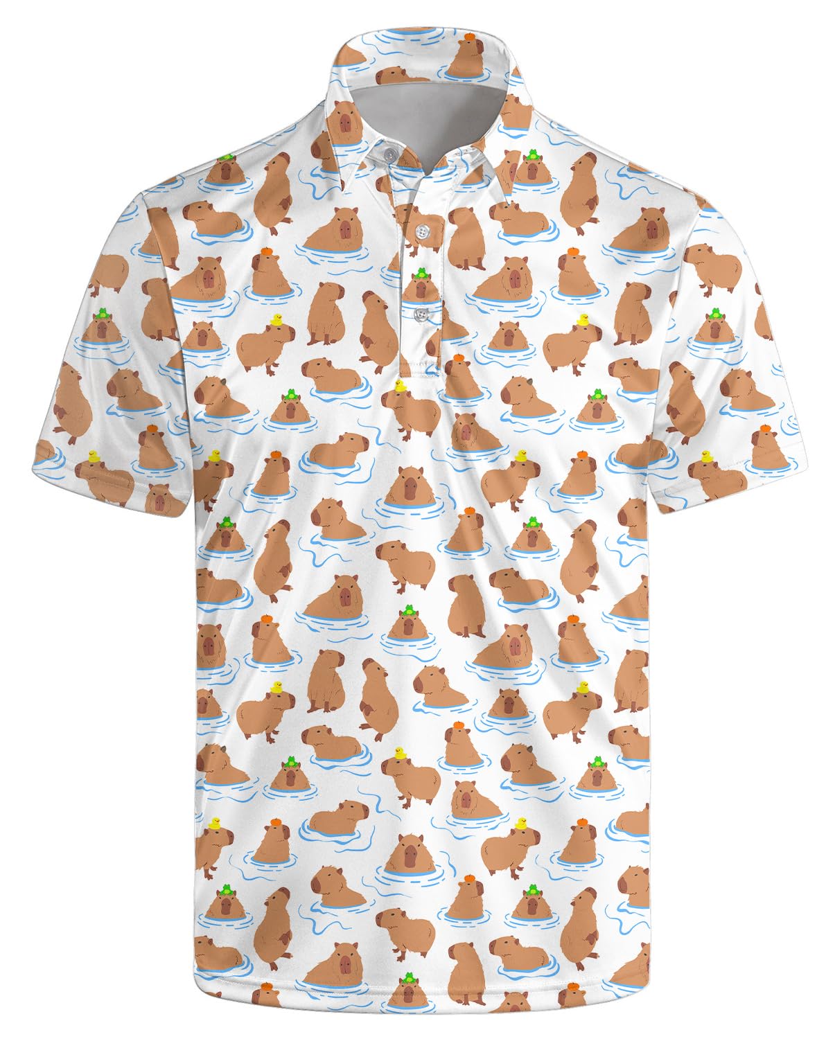 AYUNIX Golf Shirts for Men Funny Golf Polo Shirts Short Sleeve Polo Shirts Moisture Wicking Performance Golf Outfits