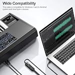 Fasgear USB C MIDI Cable with Type C to USB Adapter (6ft) | Type C to In-Out MIDI Cable, for Music Keyboard Piano to PC Laptop, MIDI to USB C Interface Converter for Windows, Mac OS,etc