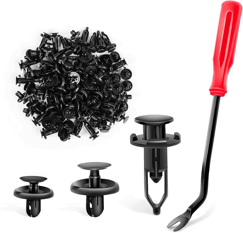 Kit de clips de fixação push-type GOOACC para Toyota e Lexus 6,5 mm, 7 mm e 9 mm com removedor – 100 unidades