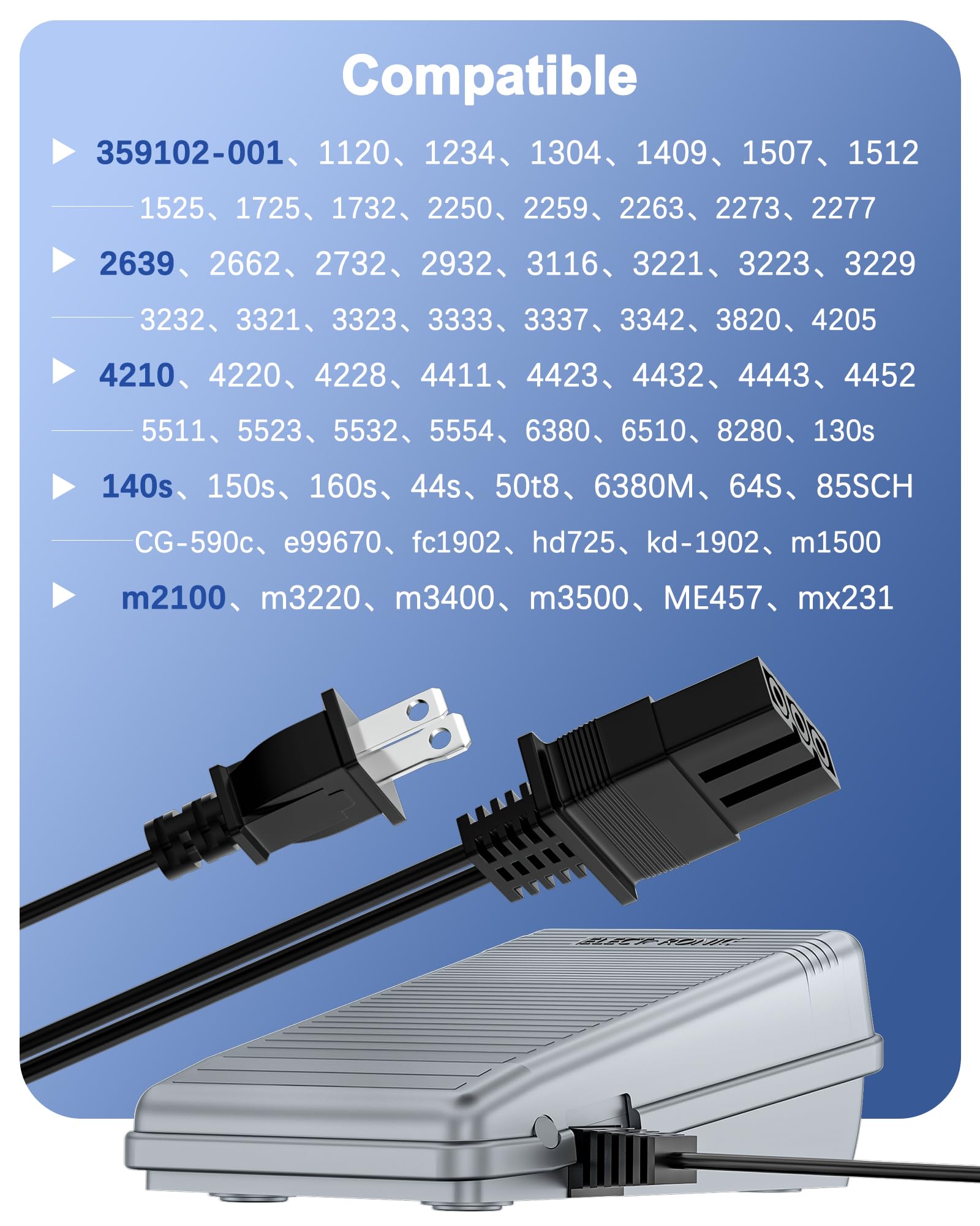 Amazon.com: VHBW for Brother Sewing Machine Foot Pedal Compatible