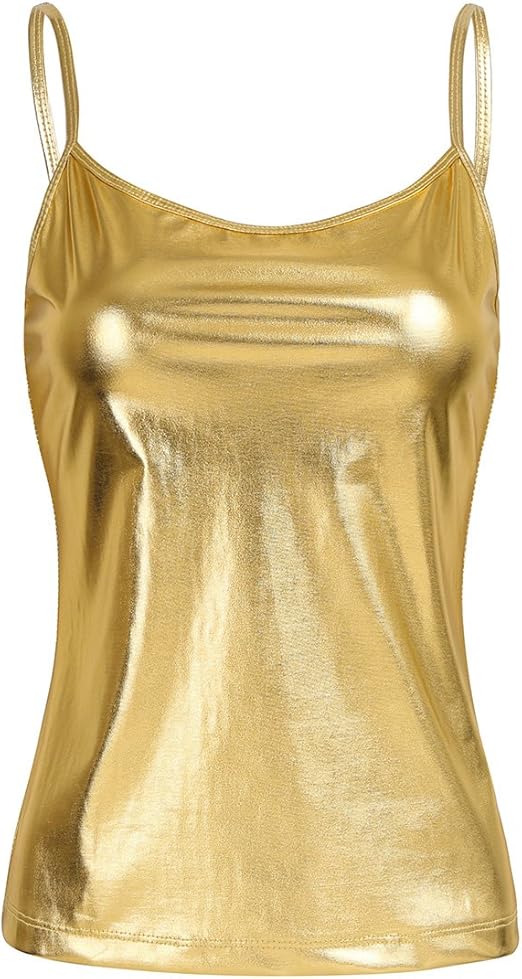 Shiny gold tank top Clearance