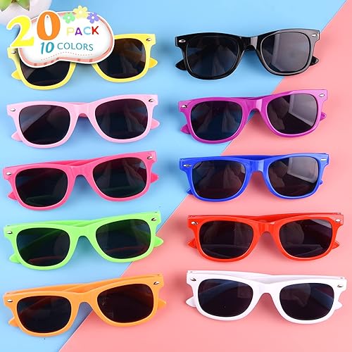 Miniatura 2 de MIAHART Gafas de sol de neón a granel para niños, regalos de fiesta para verano, playa, piscina, fiesta, carnaval, fiesta de cumpleaños