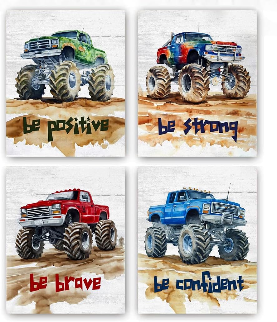 Framed Motocross Wall Art,Watercolor Graffiti Motocross Art Dceor, Cool Motorcycle Wall Art Set for Men, Kids, Teens - Perfect for Bedrooms, Man Caves 8x10 Inches