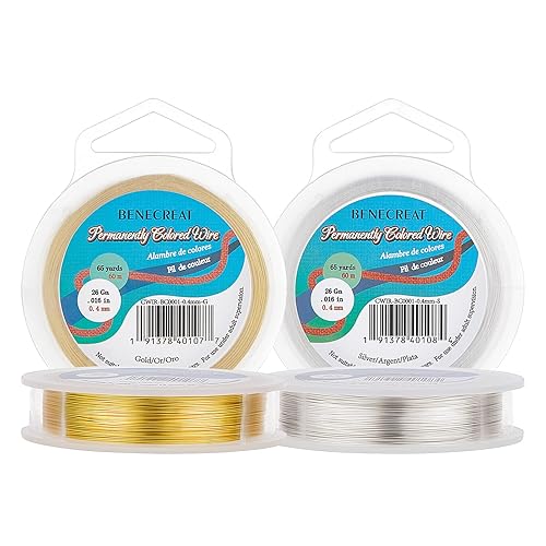 BENECREAT - Bobina de alambre resistente al deslustre dorado o plateado