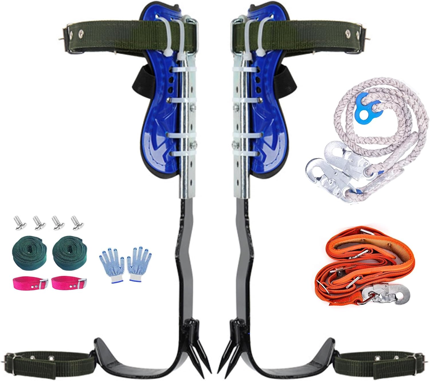 Tree Climbing Gear,Tree Climbing Spikes，Tree Climbing Kit,Arborist Equipment for Climbers, Hunting, Fruit Picking ，Logging, Climbing Etc