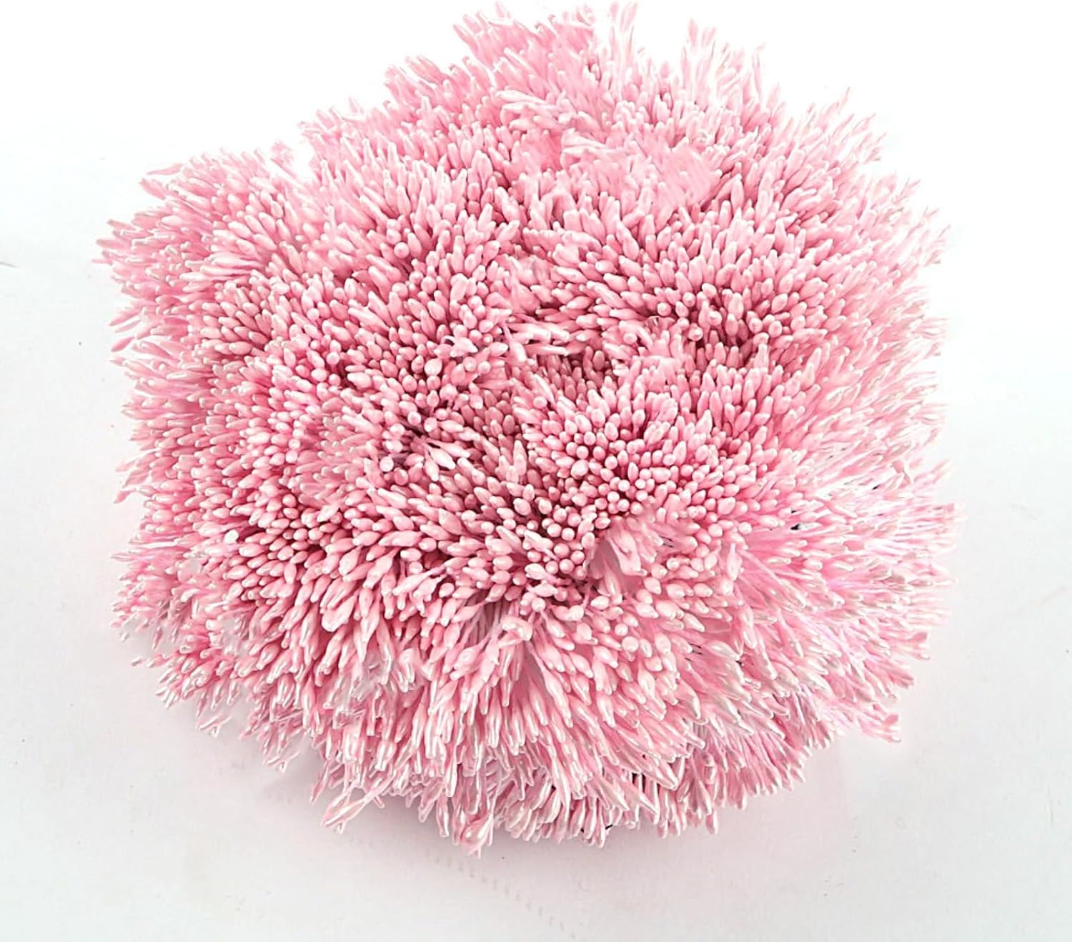 Gyum Flower Stamen with Thread Double-Headed Artificial Flower Stamen Bundle Pearly Craft Material for Wedding Decorations, Pink, Approx. 4000 Pieces Per Bundle