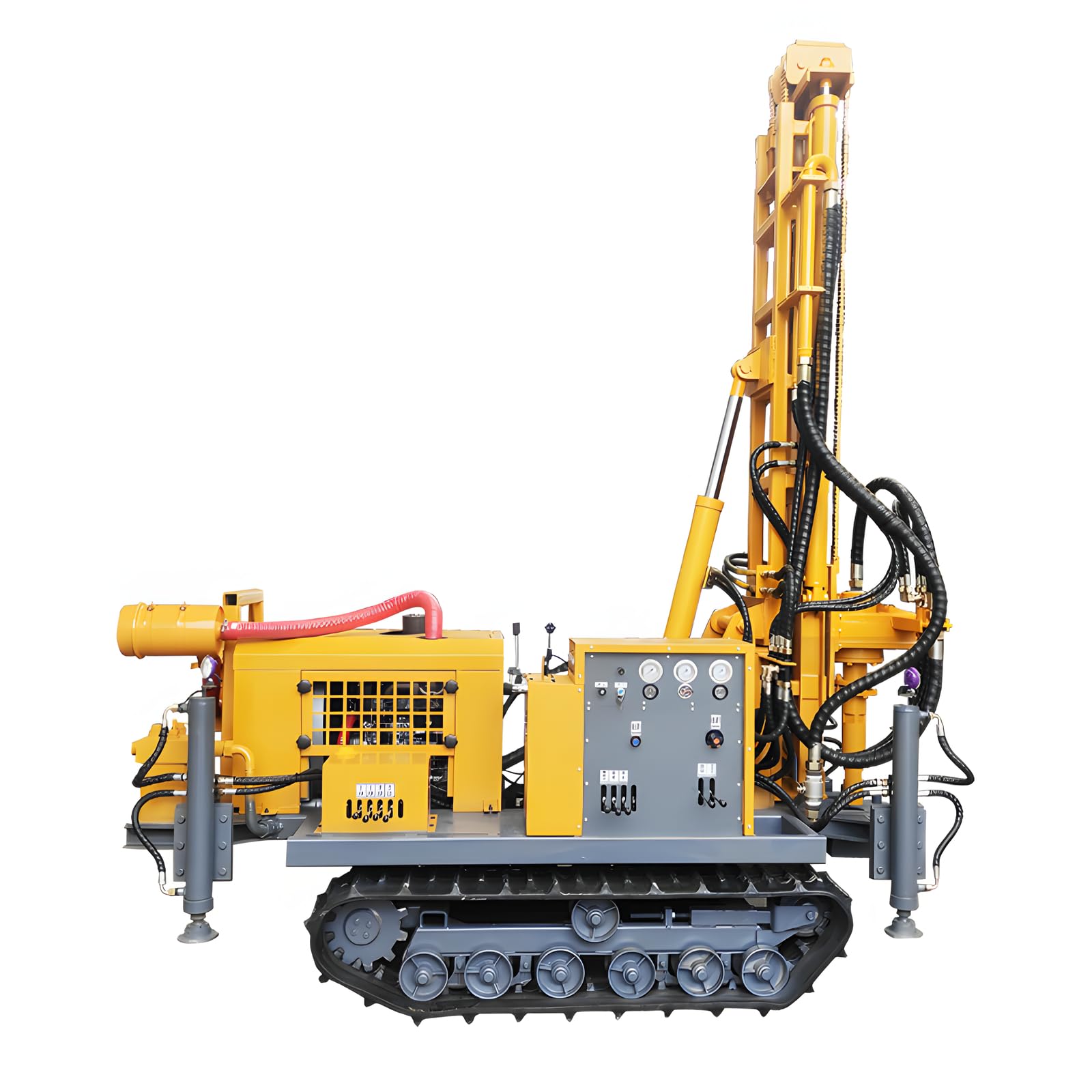 Multi Application Water and Air Well Drilling Rig with Stable Crawler Base for Industrial Drilling, Farmland Irrigation, and Geological Investigation