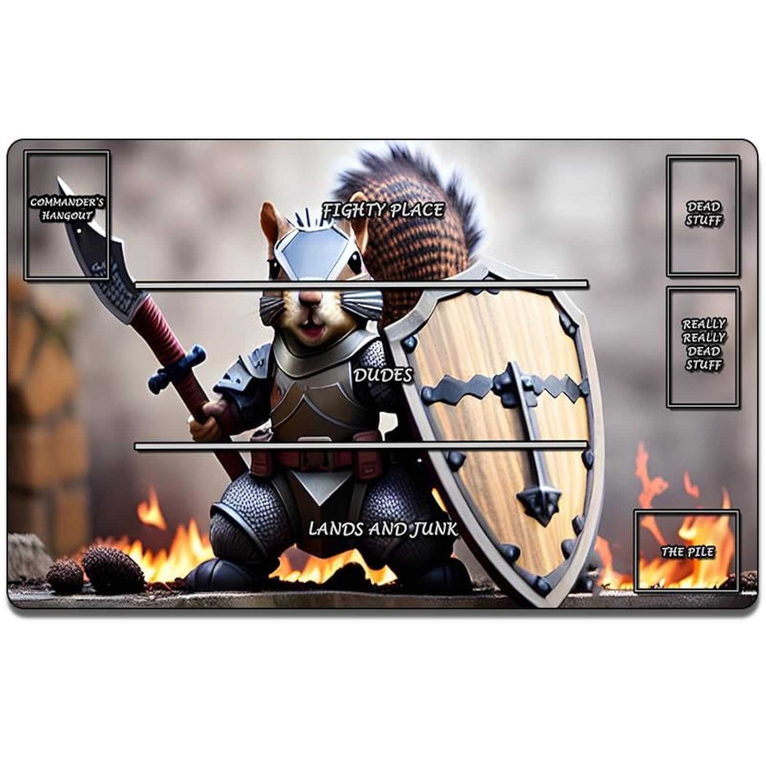 Amazon.com: Squirrel AI Paintings TCG Game Mat with Zones