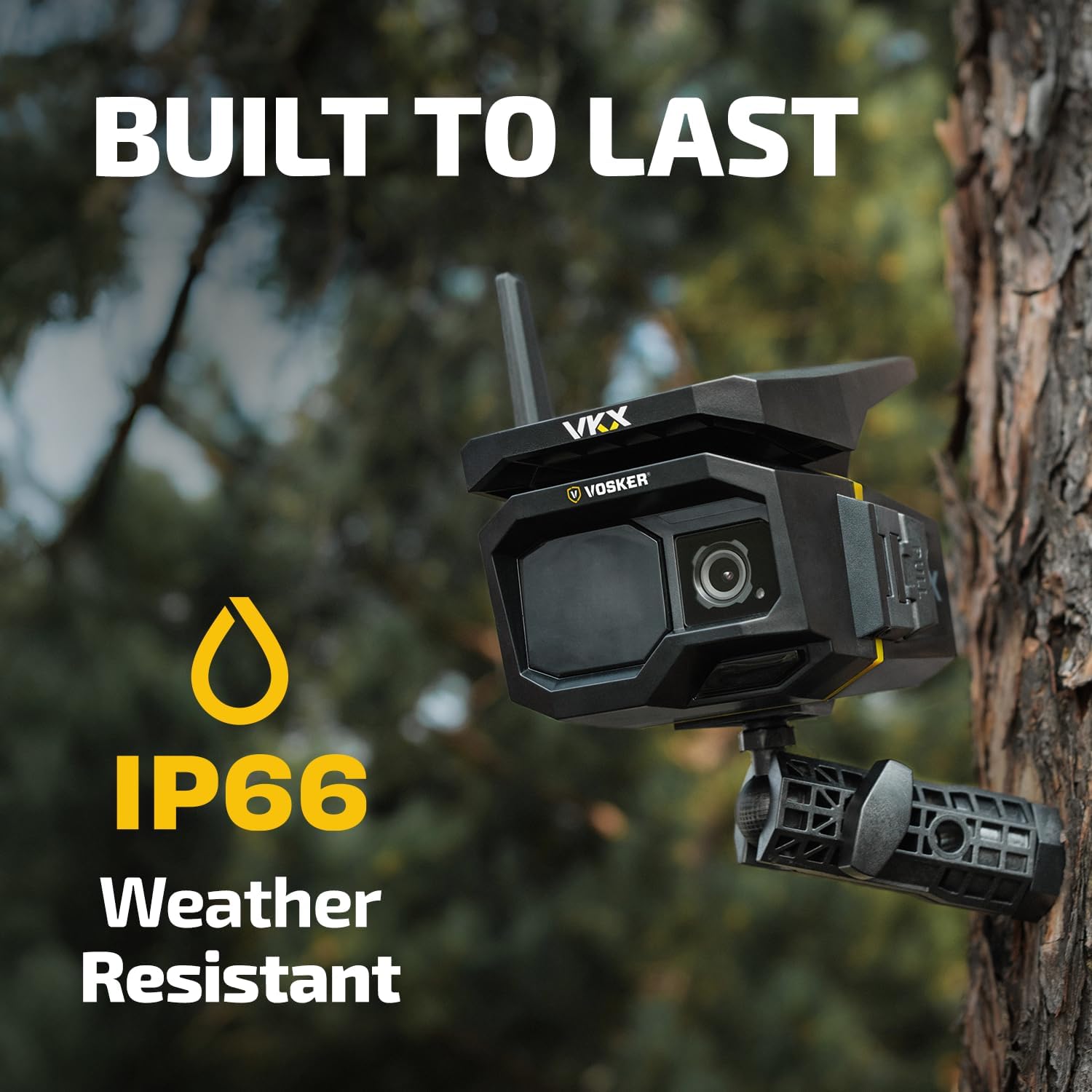 Vosker VKX Solar Powered 4G-LTE Outdoor Cellular Security Camera - No WiFi Needed, Motion Activated, Night Vision, SIM Card Included, On-Demand Mode - 15s Video Clips, IP65 Weather-Resistant - Image 3