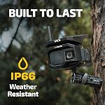 Vosker VKX Énergie solaire 4G-LTE Caméra de sécurité cellulaire extérieure - Numéro WiFi Besoins, Motion activée, Vision nocturne, SIM Carte incluse, IP65 Résistant aux intempéries, Photos & 15s Demandes de vidéo (2 Boîte)