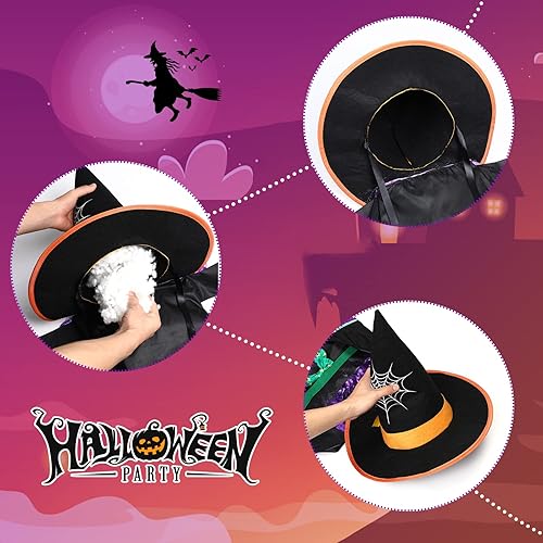 Miniatura 7 de IMIKEYA Decoración de Halloween de bruja estrellada contra el árbol, decoración colgante de Halloween al aire libre, divertidas decoraciones de