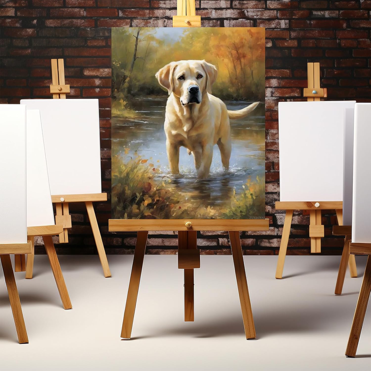 ZUVRDIAI Paint by Numbers for Adults Labrador Retriever Dog DIY Digital Painting Gifts Kits Pre-Printed Canvas Art Home Decoration 16x20Inch