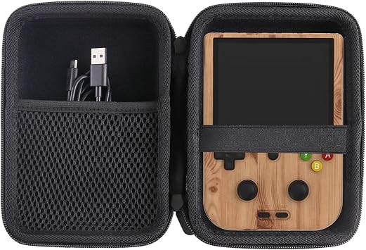 WAIYUCN Hard EVA Carrying Case Compatible with RG DS/RG406V/RG405V Retro Handheld Game Console Case. black