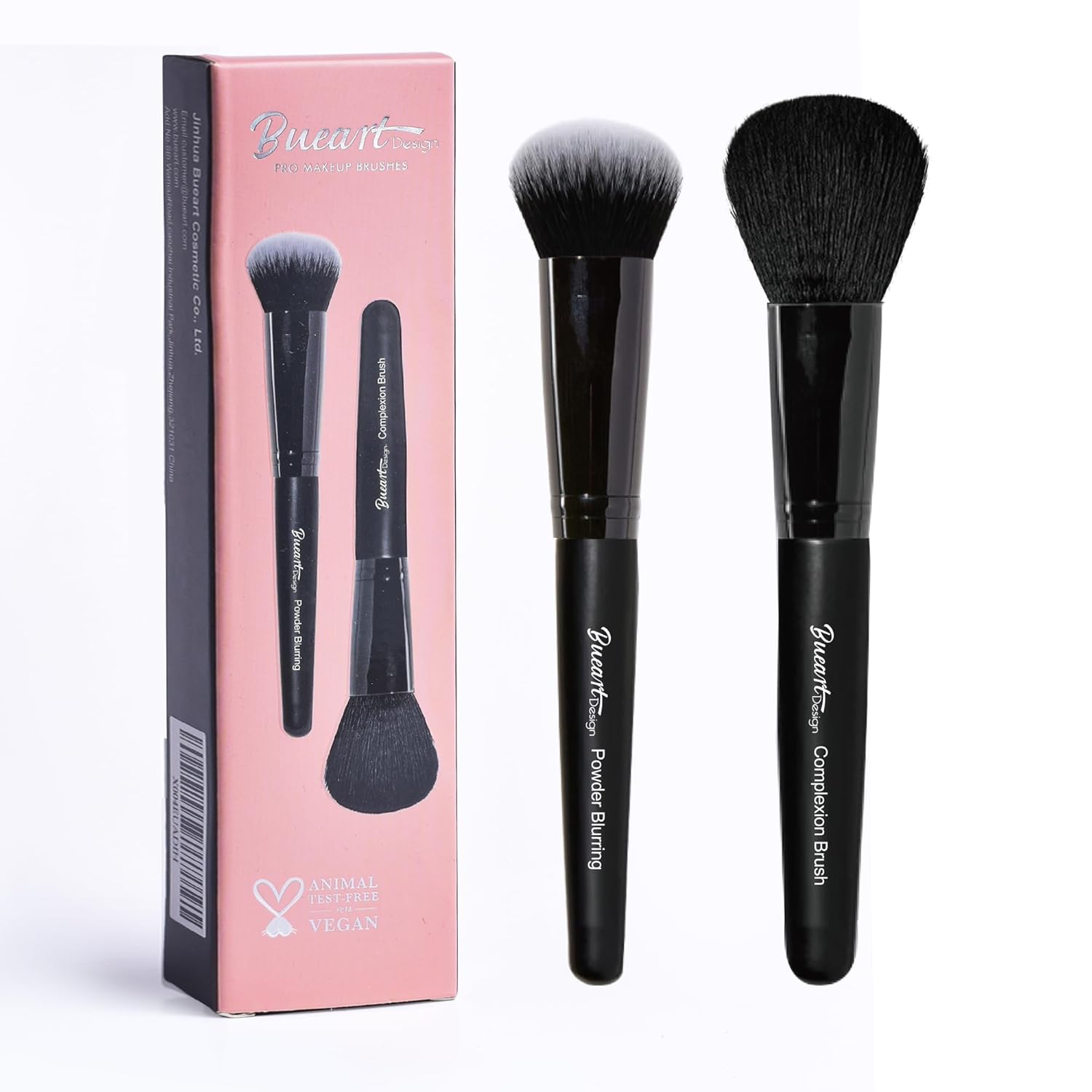 Bueart Design Powder blurring brush For Under Eyes, Around Nose & Brows,Complexion Face Makeup Brush Set for Bronzer Blush Foundation Blending Buffing,Vegan & Cruelty-Free,M7