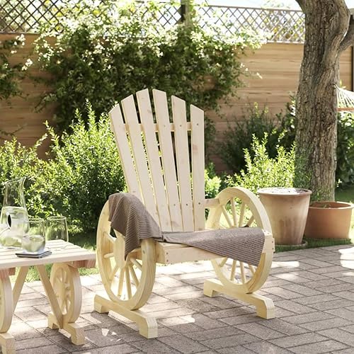 Miniatura 4 de Garden Adirondack Chair Natural Wood Solid Fir Wood Standard,The Ultimate Classic Adirondack Chair for Comfort and Style in Gardens, Backyards &