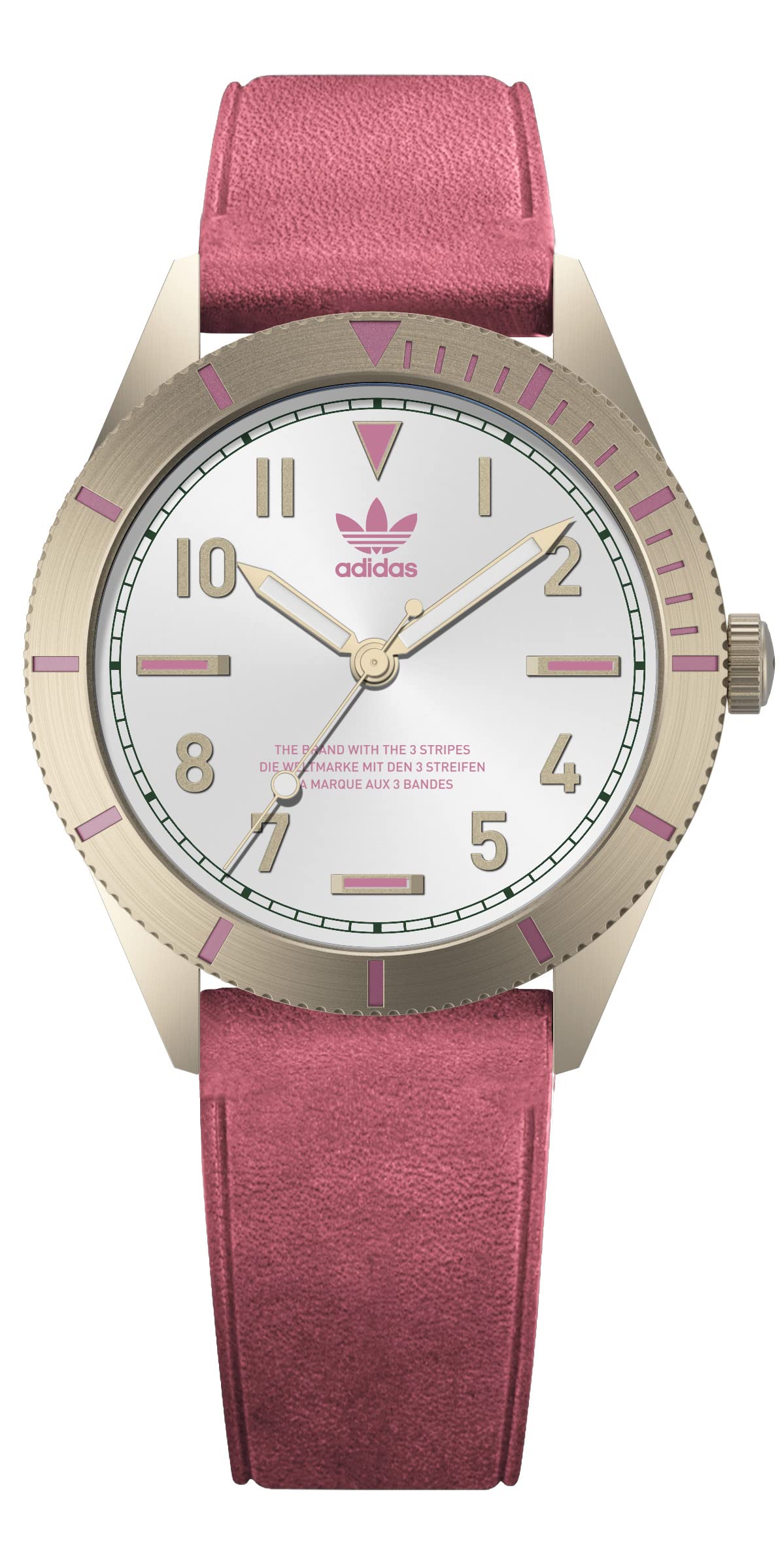 adidas Women Pink Band Eco-Leather Strap Analog Watch (Model: Aofh225092I), Pink Band, Band Color-Pink,Dial Color-White (B0BHL7T2XB) Amazon Price History, Amazon Price Tracker