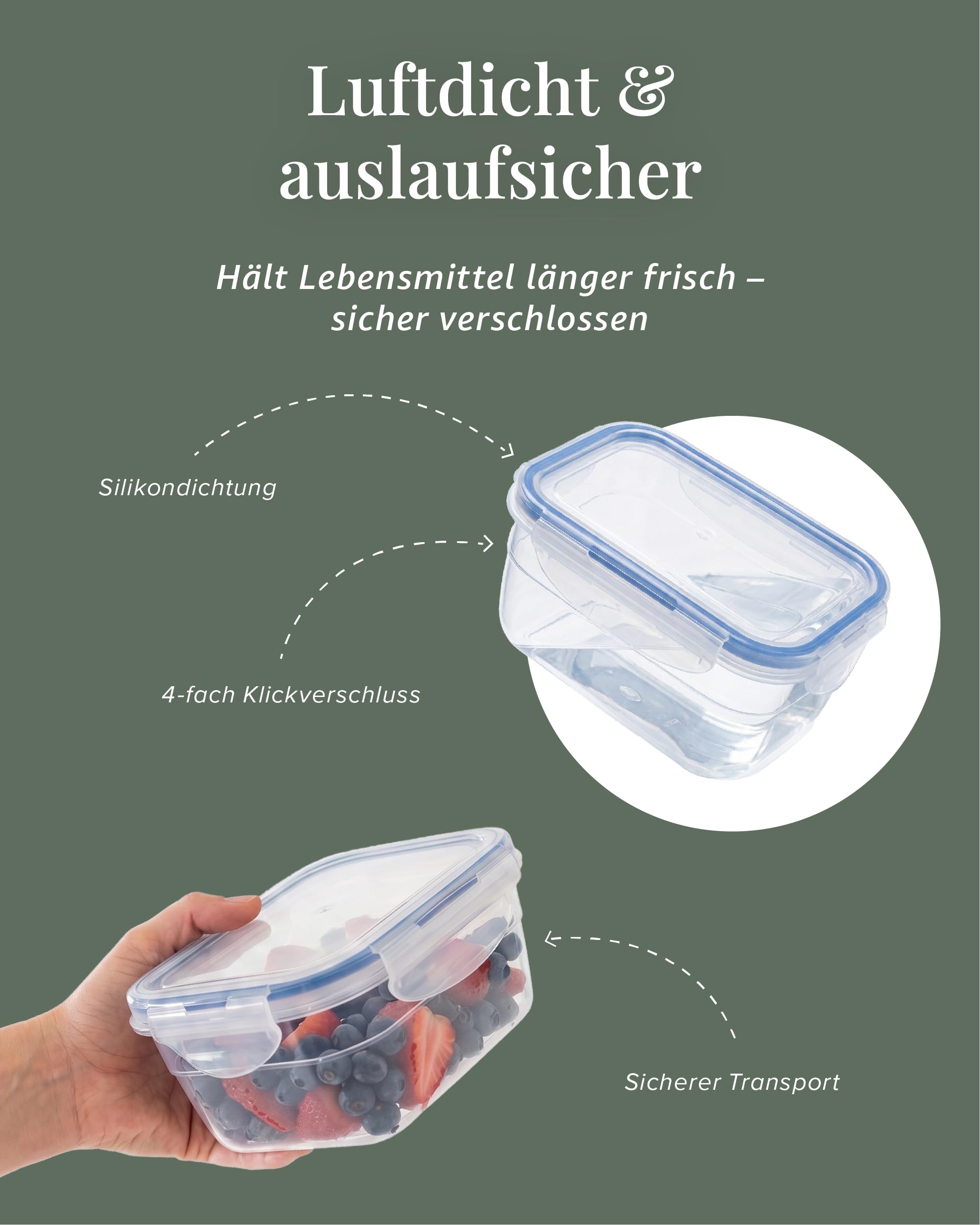 Nest24 Küchen Organizer Set – 24 LocknLock-Vorratsdosen luftdicht mit Deckel, stapelbare Aufbewahrungsboxen für Lebensmittel, Schubladen-Ordnungssystem Küche & Küchenschrank