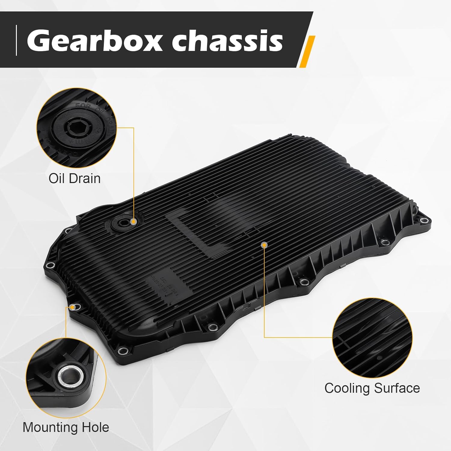 265-850 Transmission Oil Pan with Gasket & Drain Plug for Ram 1500 2500 3500 Dodge Durango Challenger Charger/Jeep Grand Cherokee/Chrysler 300-8 Speed Trans Replaces# 68233701AA 68233701AB