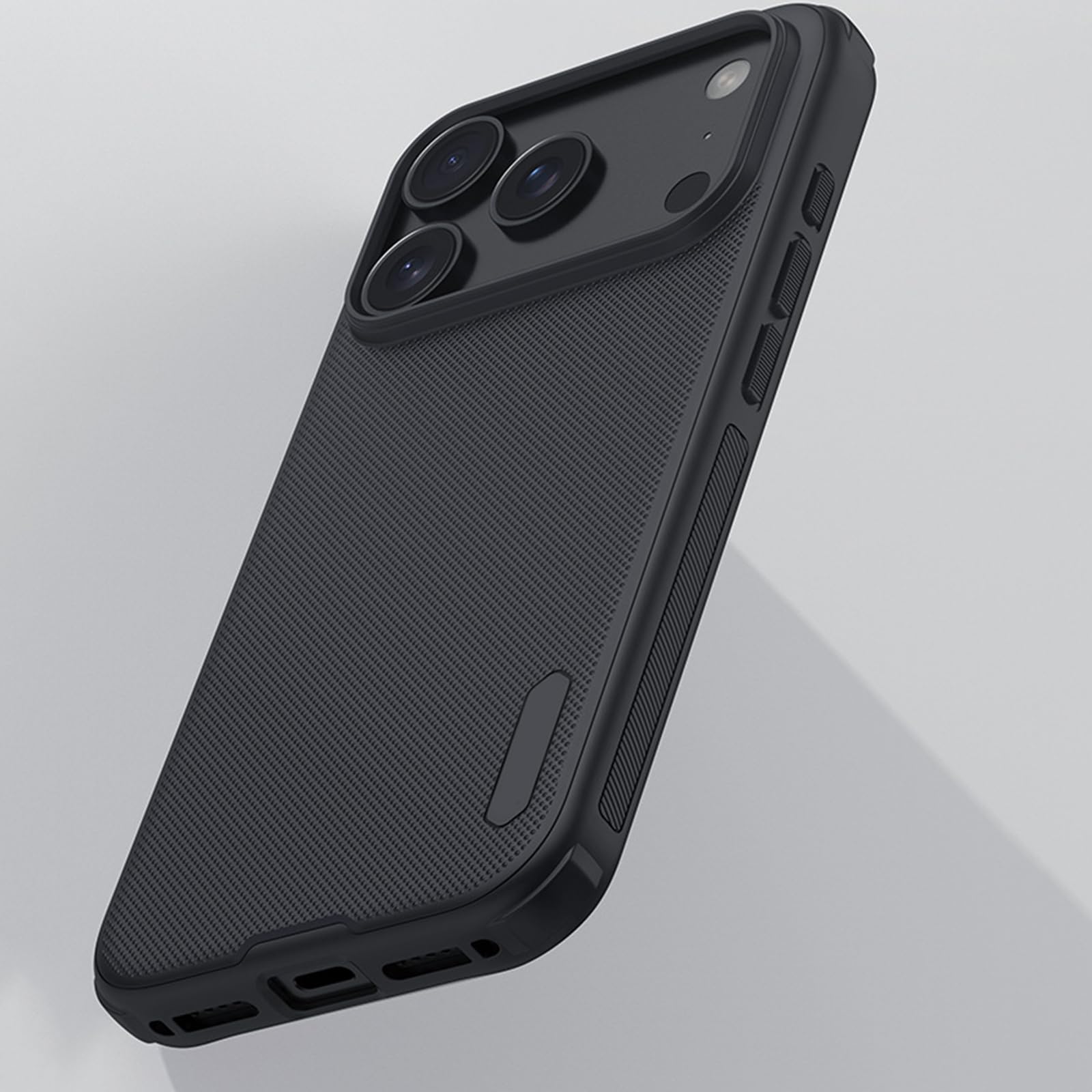 Stoßfest Hülle für iPhone 17 Pro Max/17 Pro/17 Air/17, Dünne Leichte Gefrostet rutschfest Schutzhülle Drahtlose Aufladung Handyhülle,Schwarz,17 Pro