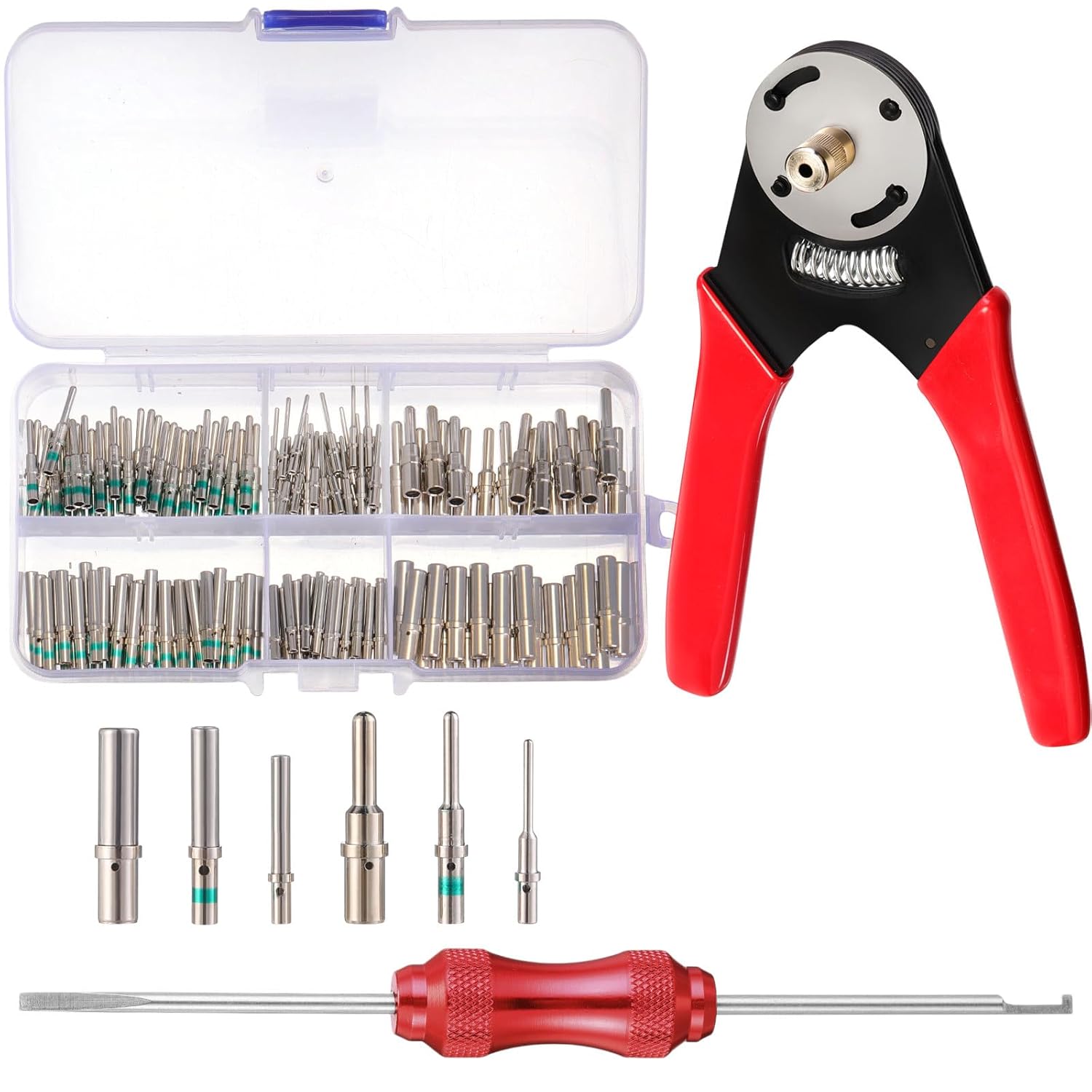 90 Pairs (180 Pcs) Deutsch Connector Pins Kit Tool, Socket Connector 12 16 20 Terminal with AWG 12-20 Closed Barrel Compatible with Crimper and Wedgelock Removal Tool Waterproof Automotive