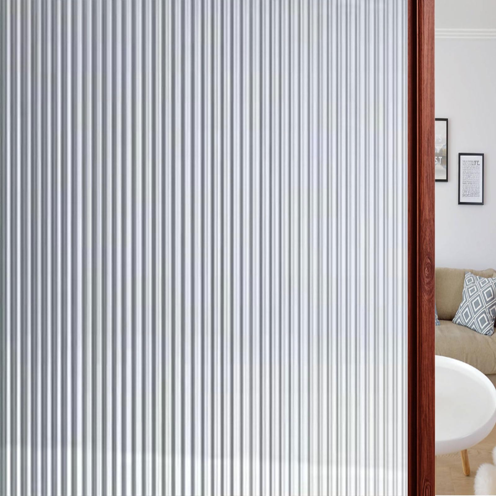 Film Fenetre Anti Regard Film 110 x 200 cm Opaque Bon Intimité Anti UV Opaque Fenêtre Brise Vue Fenetre pour Vitre, Vitrage, Douche, Chang Hong 2