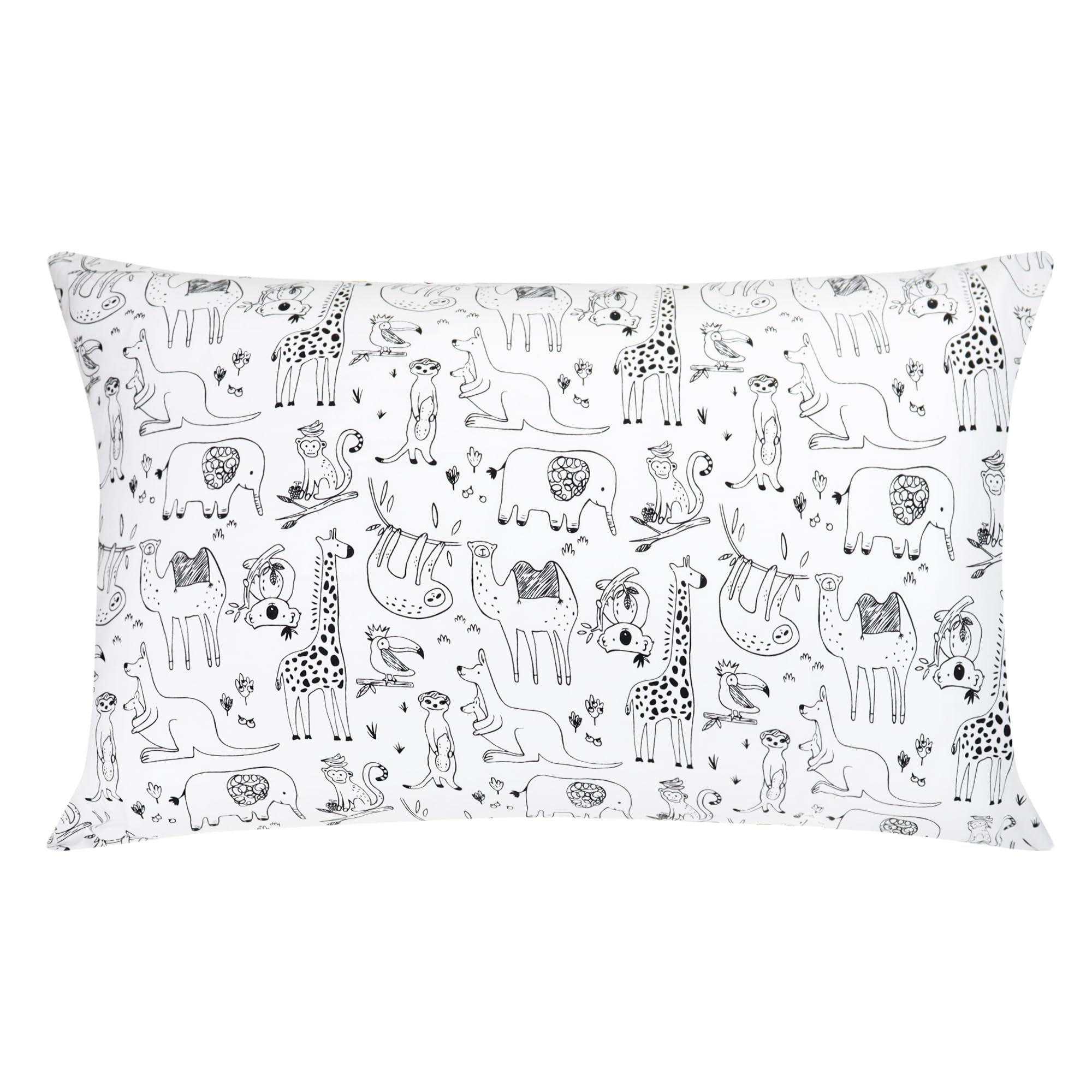 Bedding Toddler Pillow 33 x 45 cm - Soft, Hypoallergenic, Washable Cot Pillow with Cotton Cover