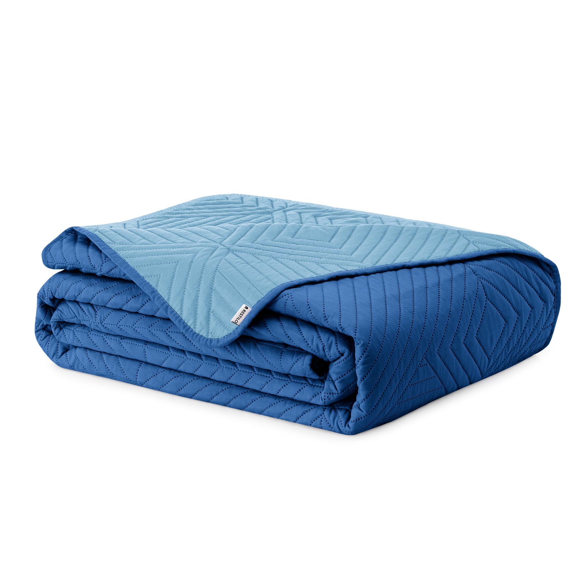 Jeté de lit Double Face Softa Bleu Ciel 260 x 280 cm