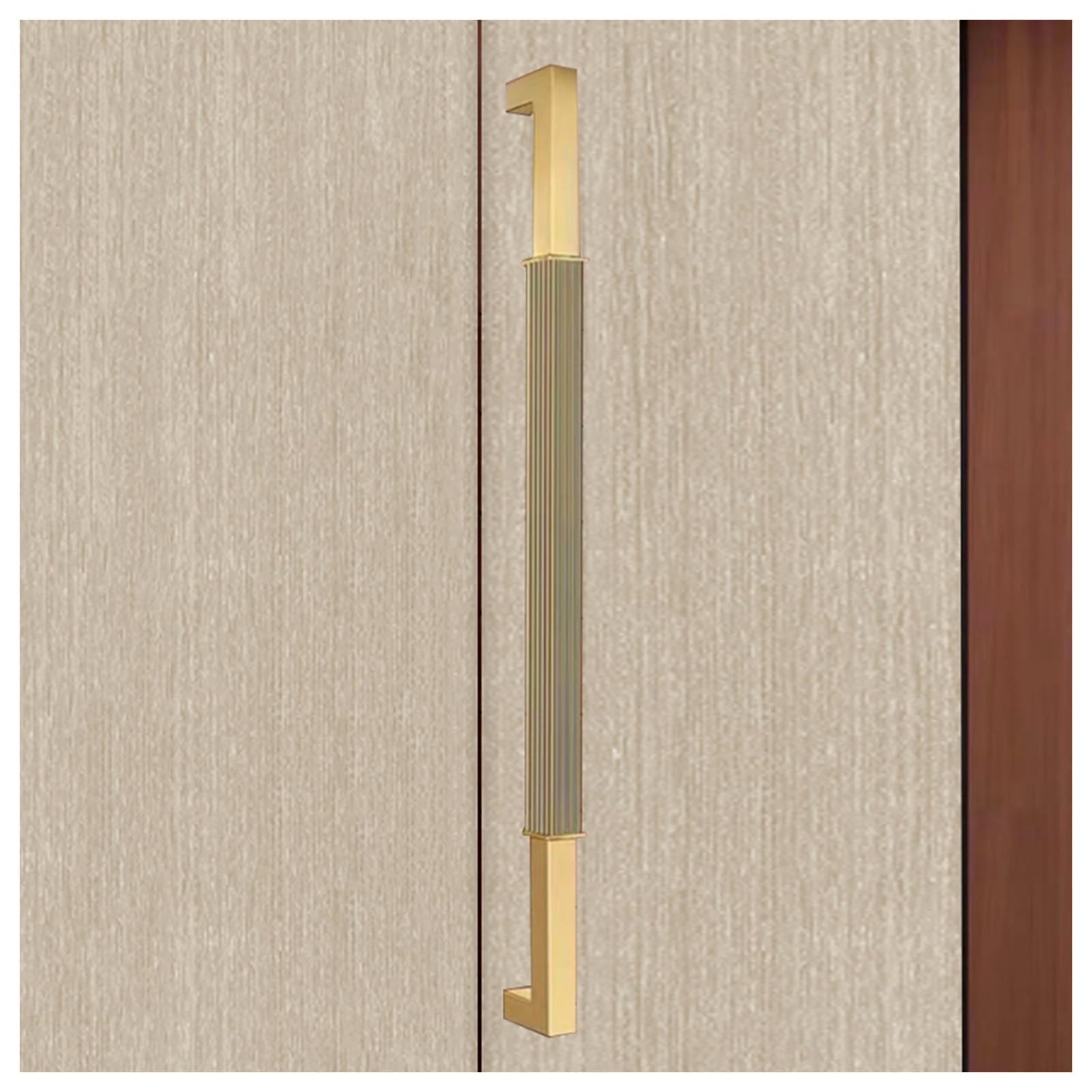 ZFUCMAYL Glass Door Handles,Bar to Bar Door Handle,Stainless Steel Shower Door Handle for Barn Wood Door Slding Glass Gate Swing Door Pull(Gold,Pitch-1500mm)