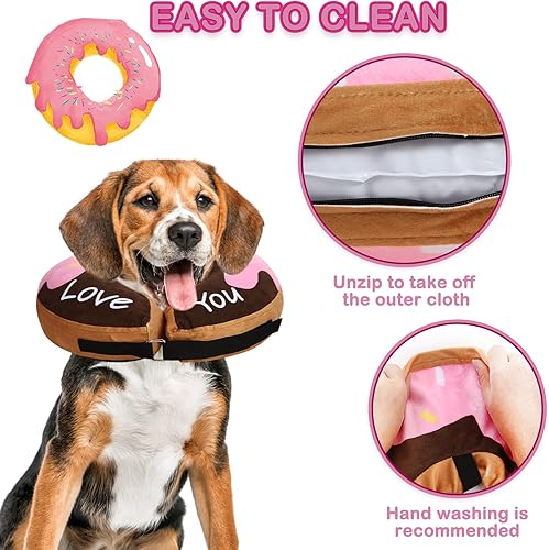 Miniatura 7 de Collar de dona para perro, conos suaves para perros grandes, medianos y pequeños, alternativa al cono inflable para perros después de la cirugía,