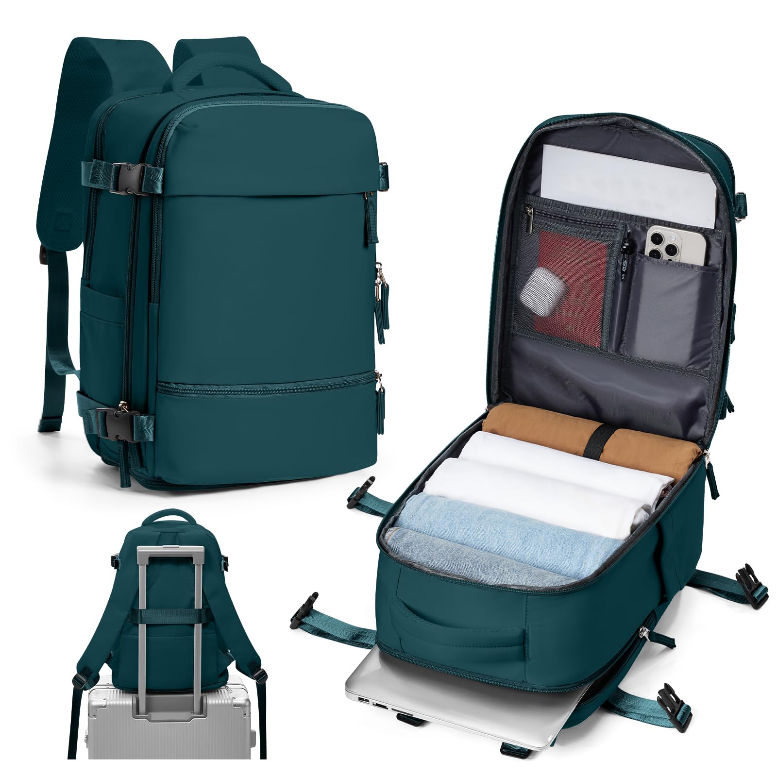 WEPLAN Vacuum Backpack Travel with Pump Ryanair Cabin Bag 40x30x20 cm Travel Backpack Women Men 40x20x25 Carry On Backpacks