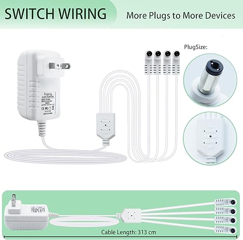 Miniatura 3 de Adaptador ACDC LaWana 4.5V Accesorio iluminado Compatible con Lemax # 94566 94563 94564 94565 74227 74706 Reemplazo para Micro Iluminación de