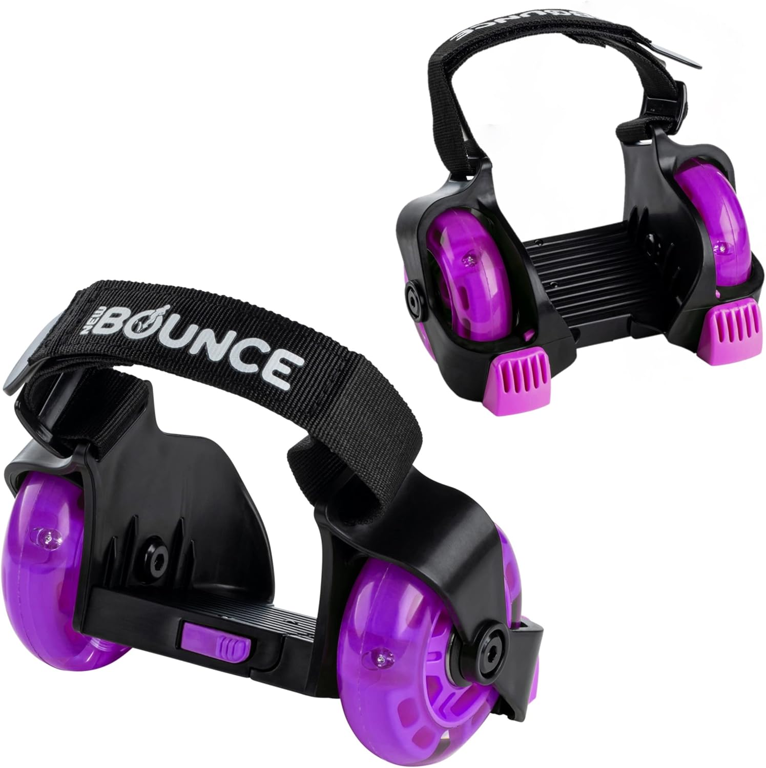 New-Bounce Heel Wheel Skates with Lights - Jet Wheelies for Shoes - Adjustable Roller Heel Skates for Kids - One Size Fits Most