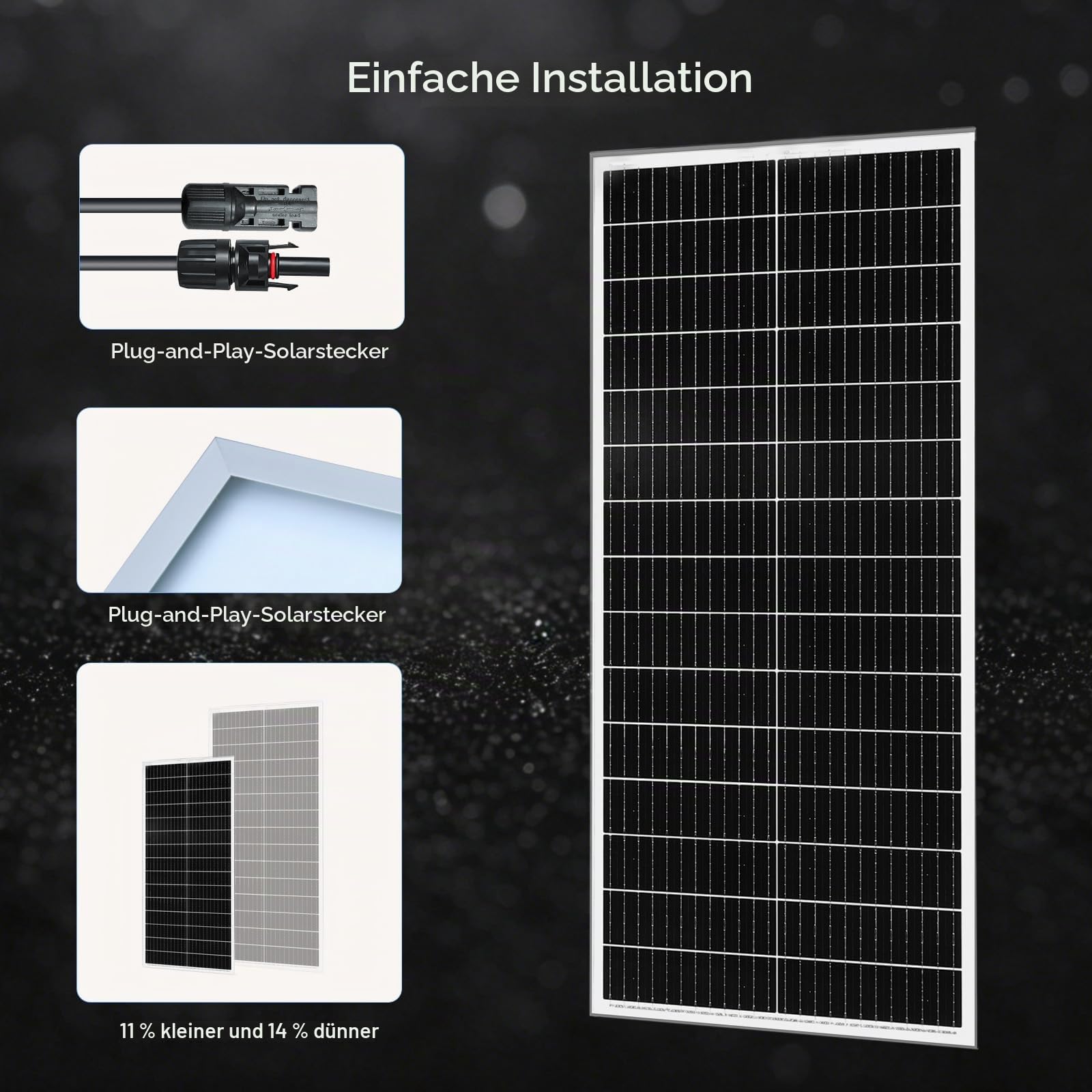 Solarpanel-Kit 200W Monokristallines 2X100Watt Glas Solarmodul+20A 12V/24V Solarladeregler+Solarkabel Off-Grid-System für 12V Batterien Solaranlage Wohnmobil Häuser Balkon