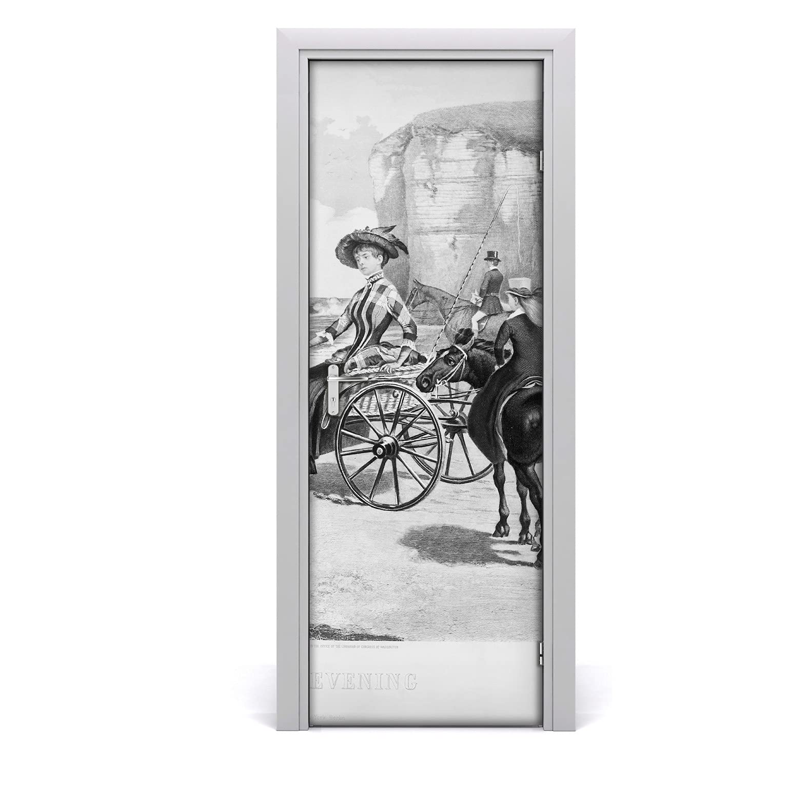 Papier peint de porte 77x200cm autocollant imperméable décor après-midi d'été