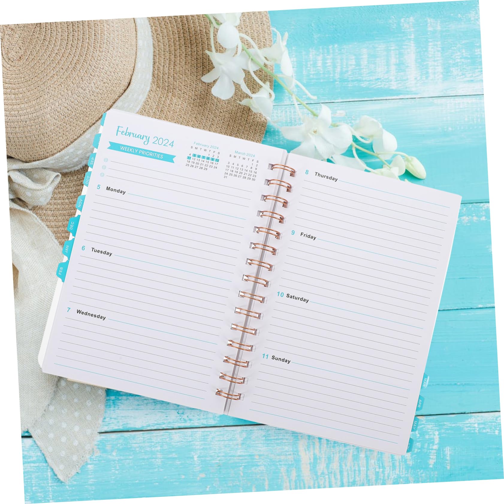 STOBOK 3stücke Tragbares Academic Planner Notizbuch Tages Und Wochenplaner Mit Stabiler Spiralbindung Für Studium Und Haushalt