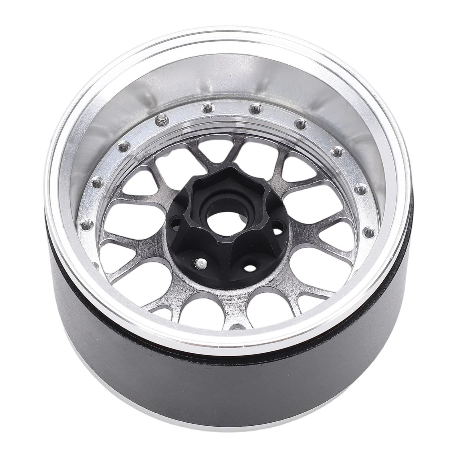 Zestaw 2,2-calowych, Twardych Anodowanych Felg Samochodowych RC Zapewniających Wytrzymały materiał ze Stopu Aluminium w Terenie (Kolor Ti)