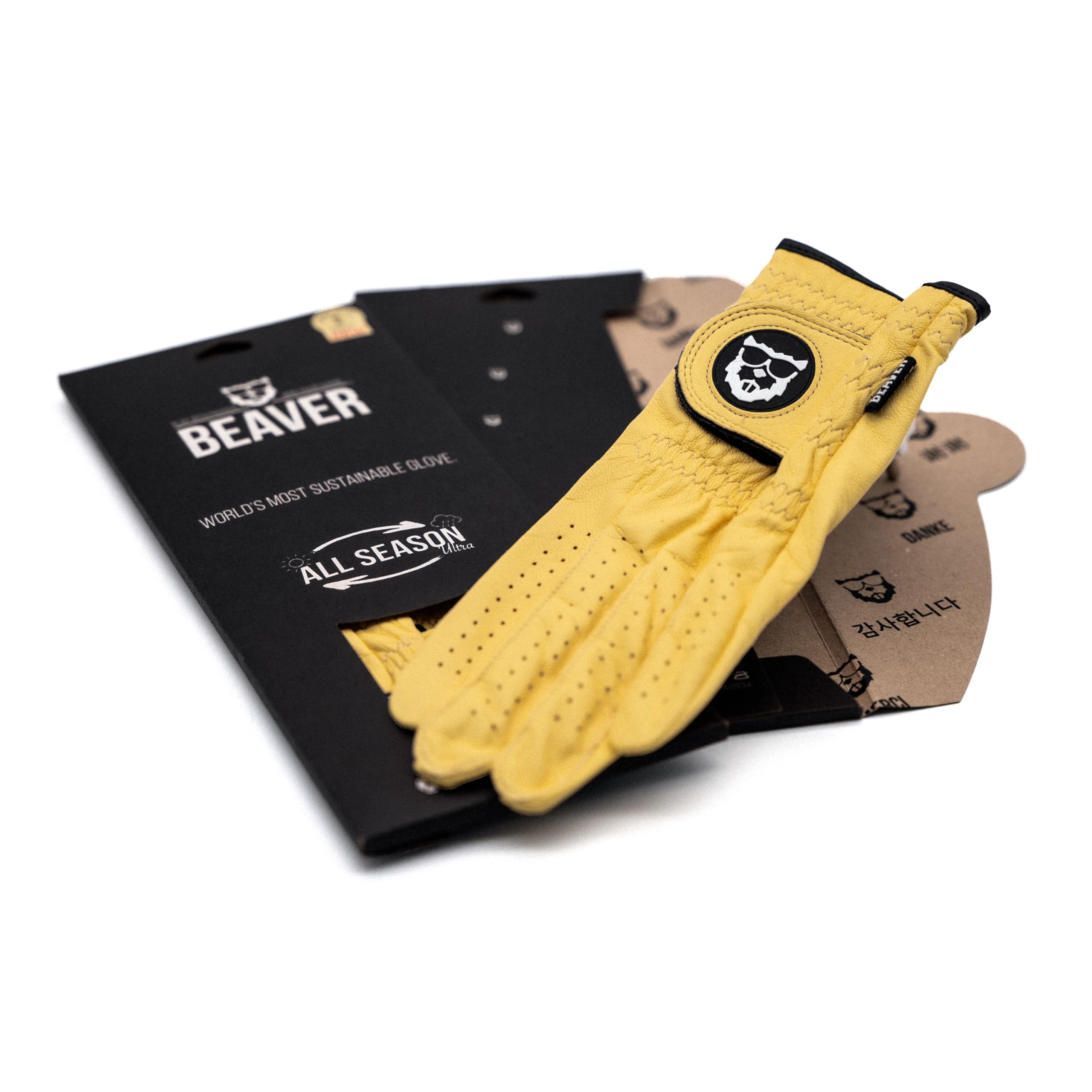 BEAVER GOLF Golf glove 'Sunshine Yellow' ALL SEASON Ultra, Men, Left (right-handed), L
