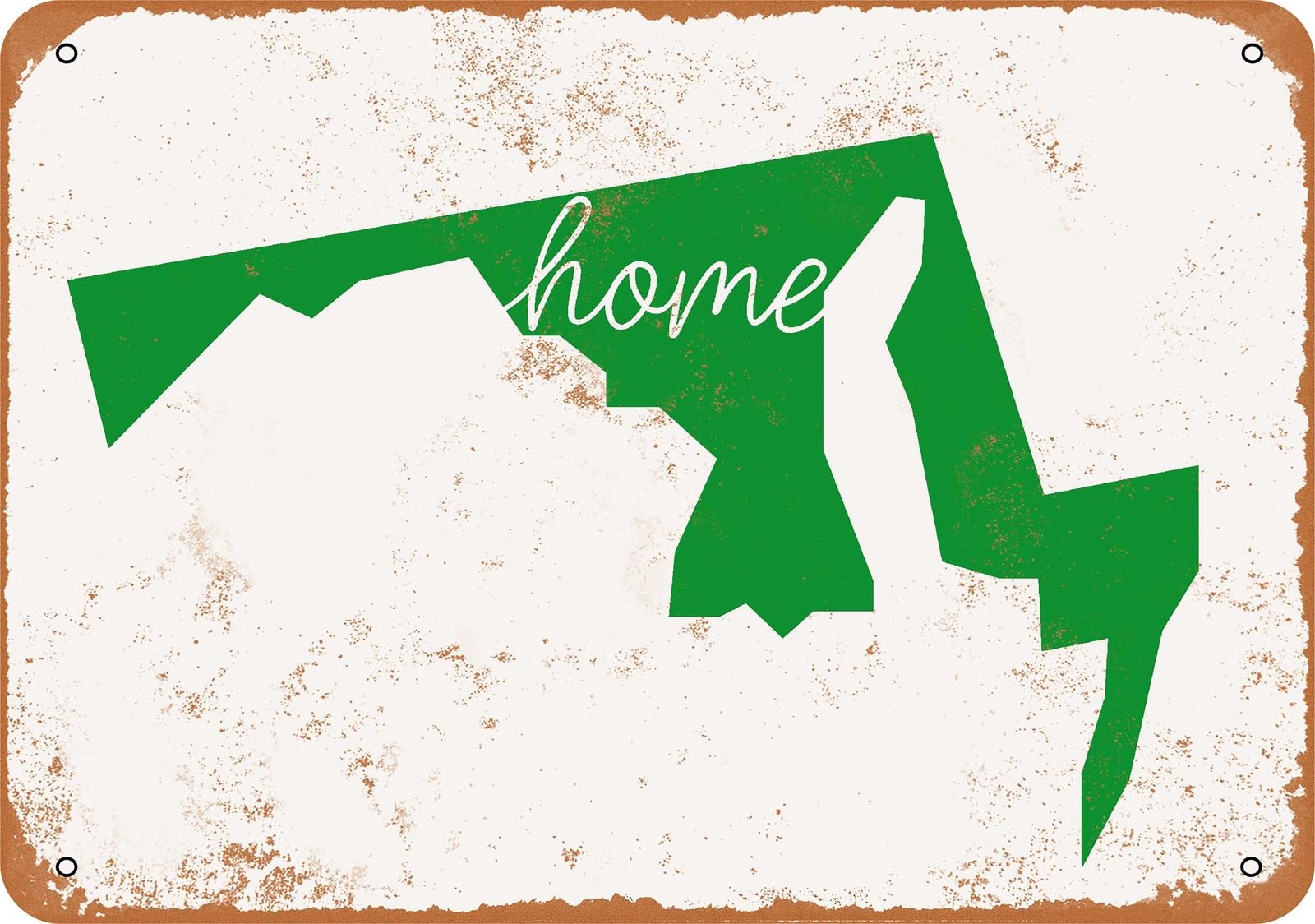 Metal Sign - Home Maryland - Vintage Look home decor