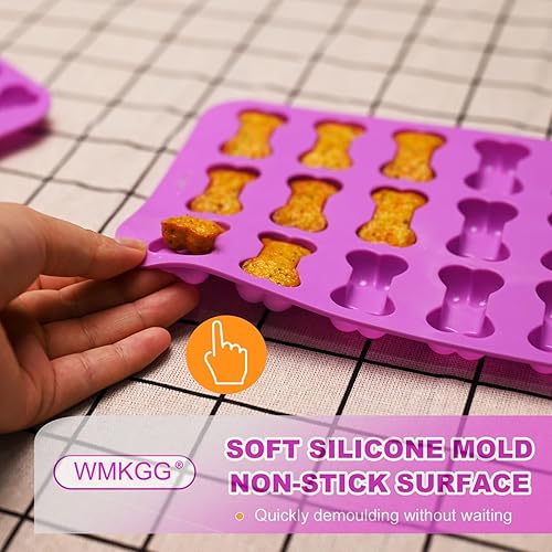Miniatura 5 de WMKGG Juego de 5 moldes de silicona de grado alimenticio para chocolate, dulces, gelatina, cubitos de hielo, golosinas para perros, galletas