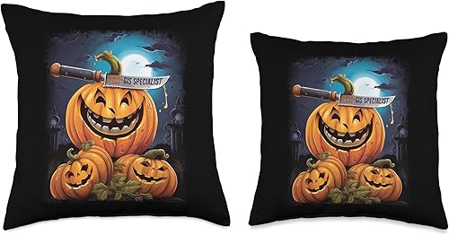 Miniatura 3 de GIS Specialist Funny Halloween Fun Pun Spooky Throw Pillow, 16x16, Multicolor