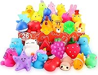 26 Pack Kawaii Mochi Squishies - Slow Rising Animal Squishy Toys for Stress Relief, Party Favors, Kids Birthday Gifts