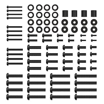 Universal TV Mounting Hardware Kit Fits Most TVs up to 80 inches, VESA Wall Mount M4, M5, M6, M8 Screws, Spacers and Washers, Works with Most TV/Monitor Mounts, PGUHP2, Black