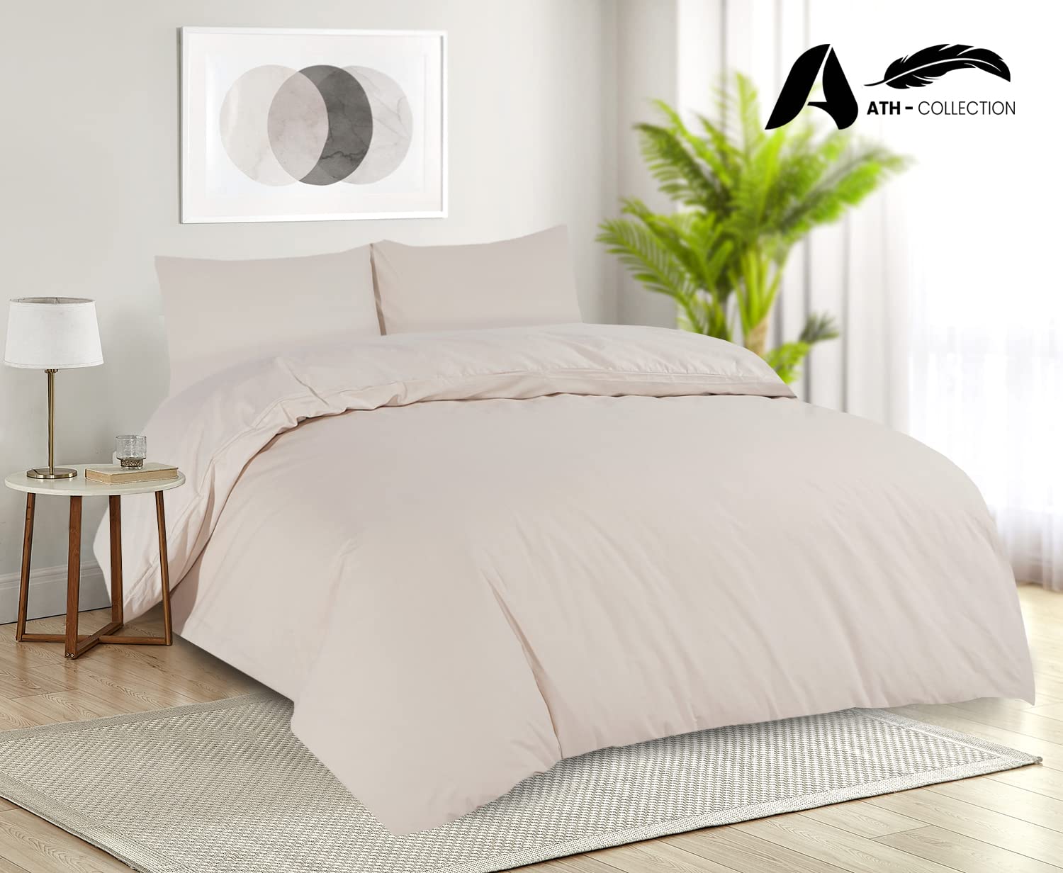 AATH COLLECTION Duvet Cover Bedding, Single, Double, King, Super King Size, Egyptian Cotton Duvet Set including Pillow Cases - Image 2