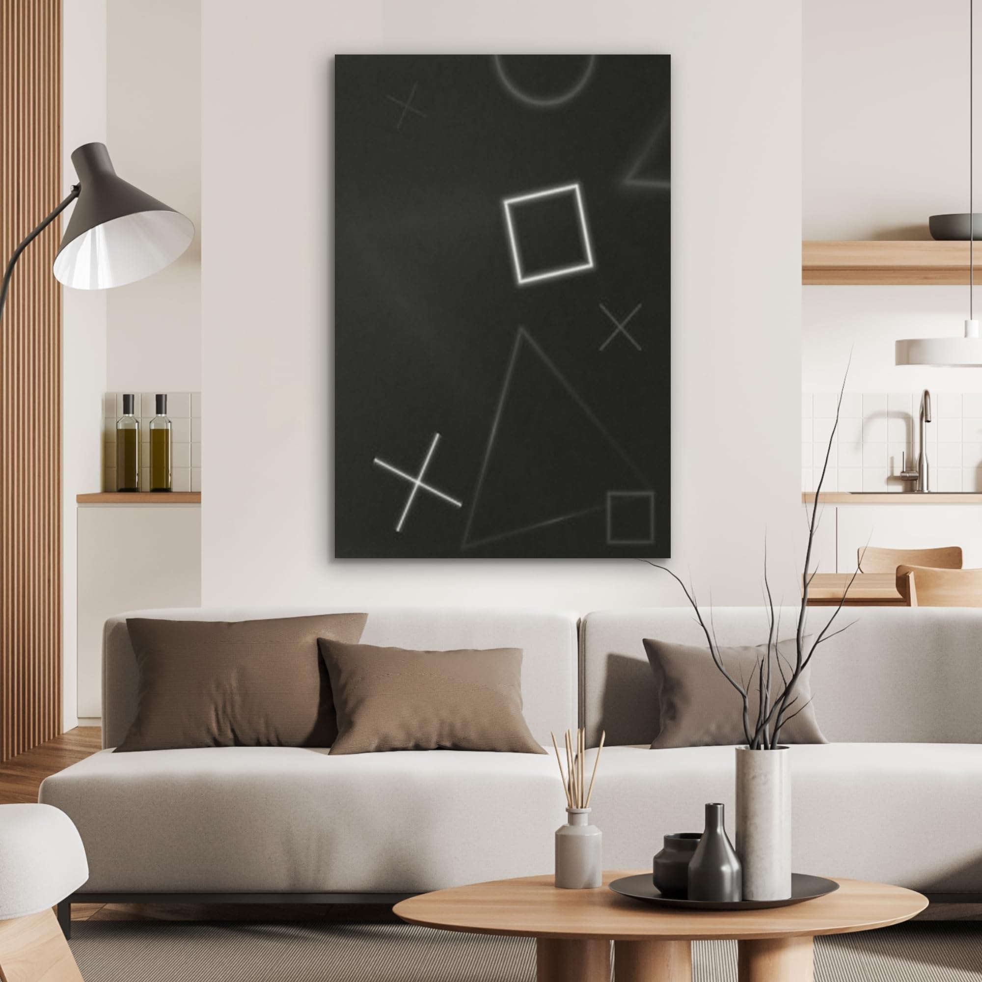MuchoWow© Pannelli Pannello Fonoassorbente 70x100 cm Decorativi Insonorizzanti Decorativo Parete Fonoassorbenti Design Fonoisolanti Insonorizzazione Stanza Gioco - Bianco e nero - Astratto