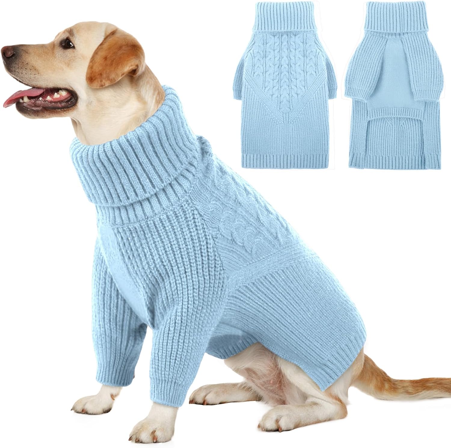Queenmore Dog Sweater, Puppy Sweater for Small Dogs,Warm Winter Fall Dog Sweaters