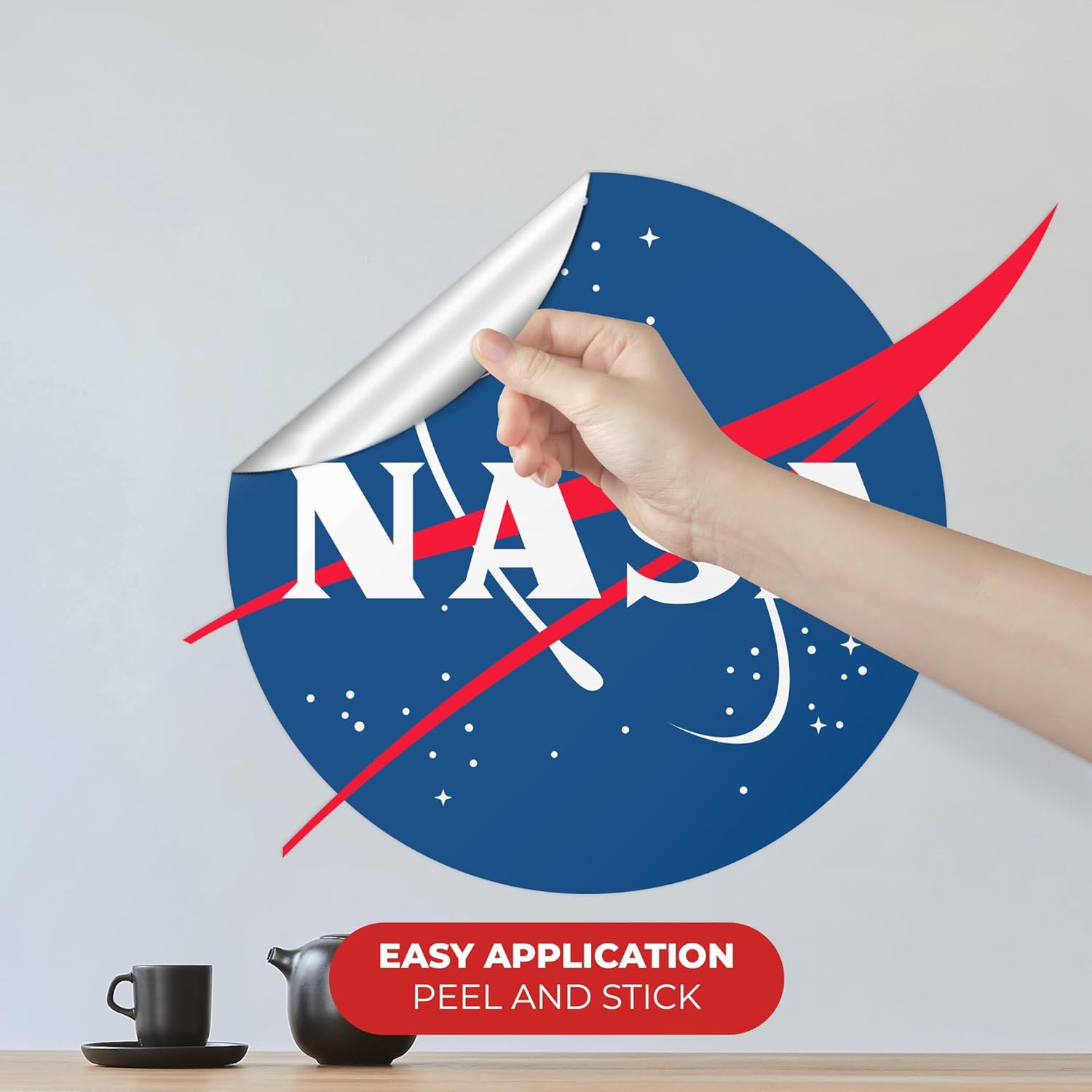 EGD NASA Wall Decal - EGD X NASA Series - Prime Collection - Wall Decal for Room Decorations - Mural Wall Decal Sticker (EGDNASA004) (Wide 40"x 33" Height)