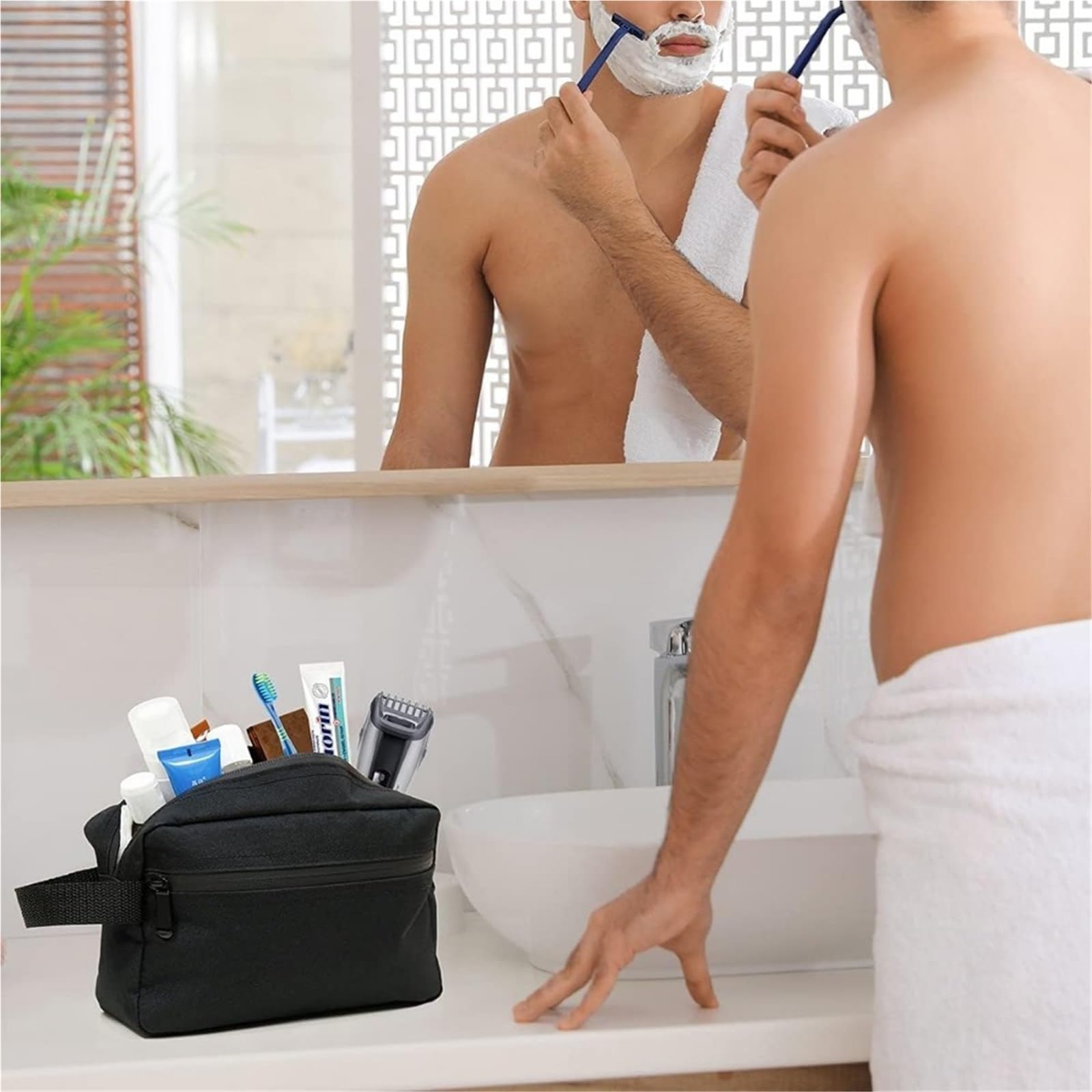 Neceser Neceser de Viaje for Hombre y Mujer, Bolsas de Almacenamiento Plegables, cepillos cosméticos, Herramientas, Bolsa de Almacenamiento, Accesorios de Viaje portátiles, Bolsa de Almacenamiento