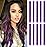 20 Inch Colored Hair Extensions Party Highlights Straight Colorful Clip In Hair Extensions Synthetic Rainbow Hairpieces for Girls Kids Gift(10Pcs Purple)
